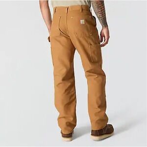 NWT Carhartt Men's Double Front Knee USA BO1 Brown Duck 48x30 Big & Tall